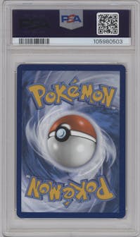 Greninja ex from the 2024 Pokemon SV set featuring a Shrouded Fable Greninja ex Special Illustration Collection parallel graded by PSA and given an overall grade of 9.