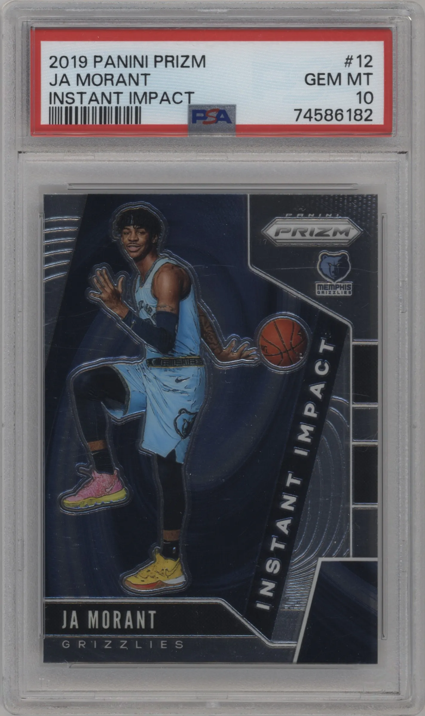 2019 Panini Prizm Instant Impact Ja Morant #12 PSA 10