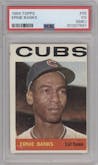 Ernie Banks from the 1964 Topps set graded by PSA and given an overall grade of 3.