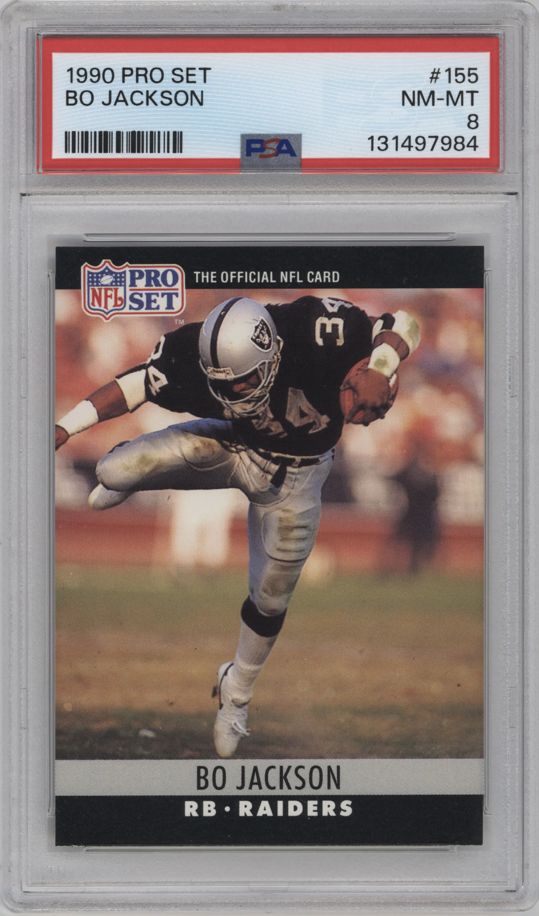 1990 Pro Set Bo Jackson #155 PSA 8