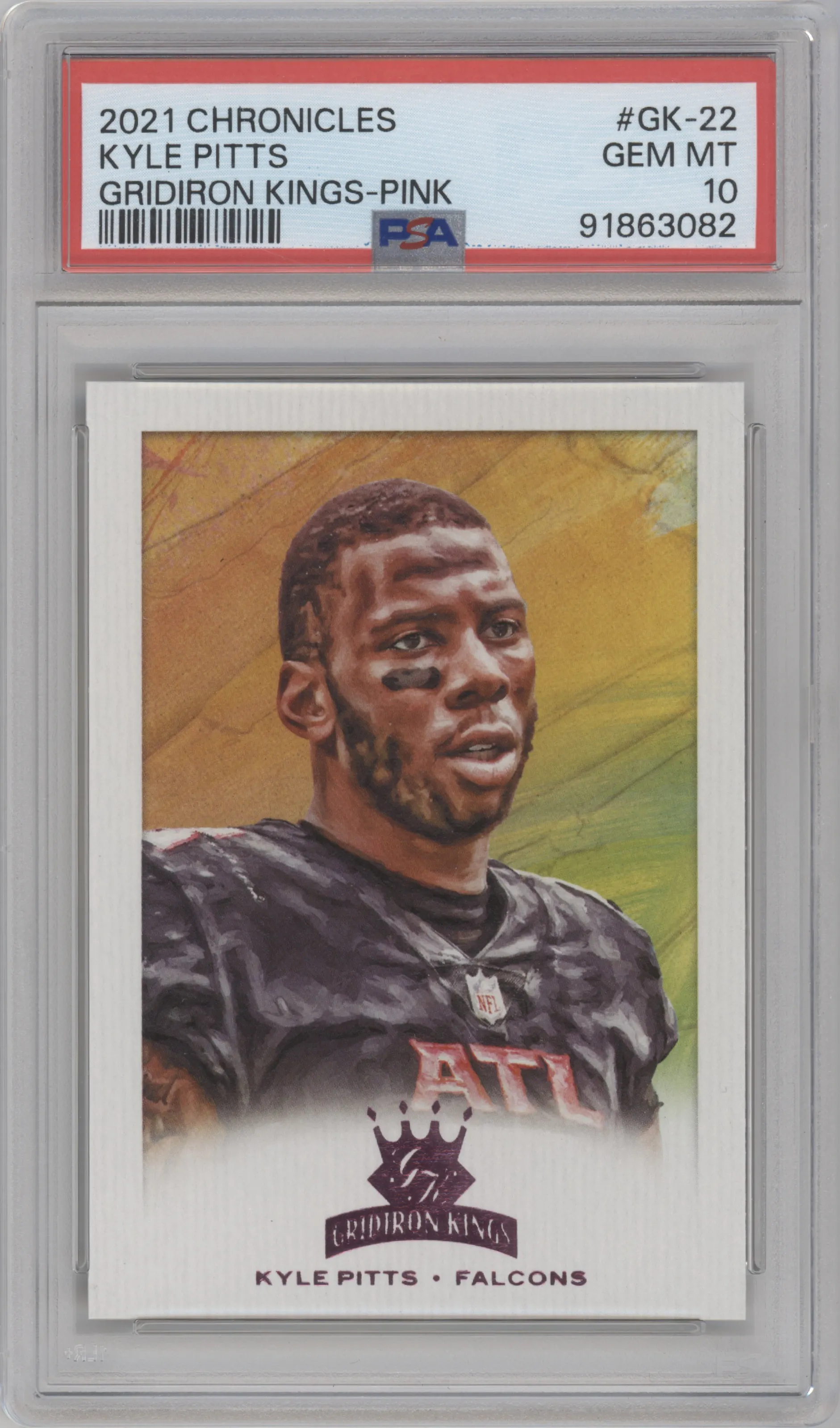 2021 Panini Chronicles Gridiron Kings Kyle Pitts Pink #GK-22 PSA 10
