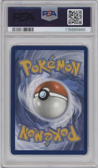 Hatterene VMAX from the 2023 Pokemon SWSH set graded by PSA and given an overall grade of 9.