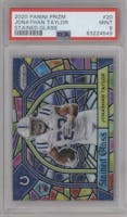 Jonathan Taylor from the 2020 Panini Prizm set graded by PSA and given an overall grade of 9.