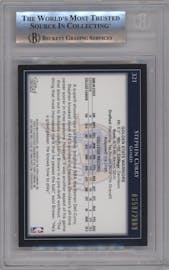 Stephen Curry from the 2009-10 Topps set featuring a Gold parallel graded by Beckett and given an overall grade of 9.