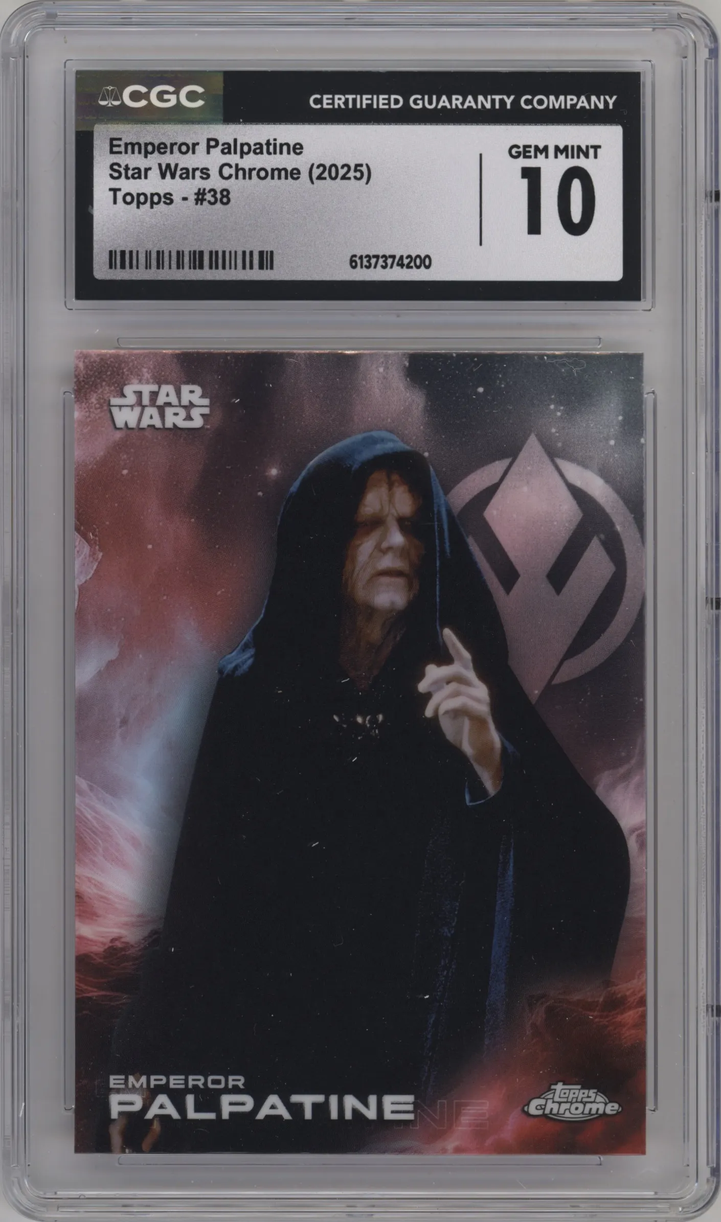 2025 Topps Chrome Star Wars Emperor Palpatine CGC 10