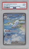 Altaria ex from the 2023 Pokemon SV set graded by PSA and given an overall grade of 9.