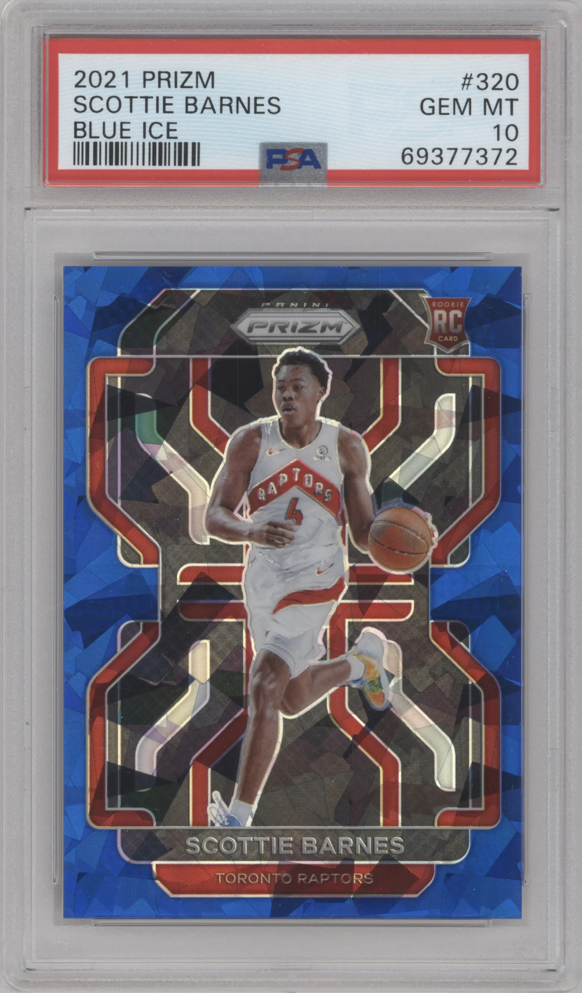 2021 Panini Prizm Scottie Barnes Blue Ice PSA 10