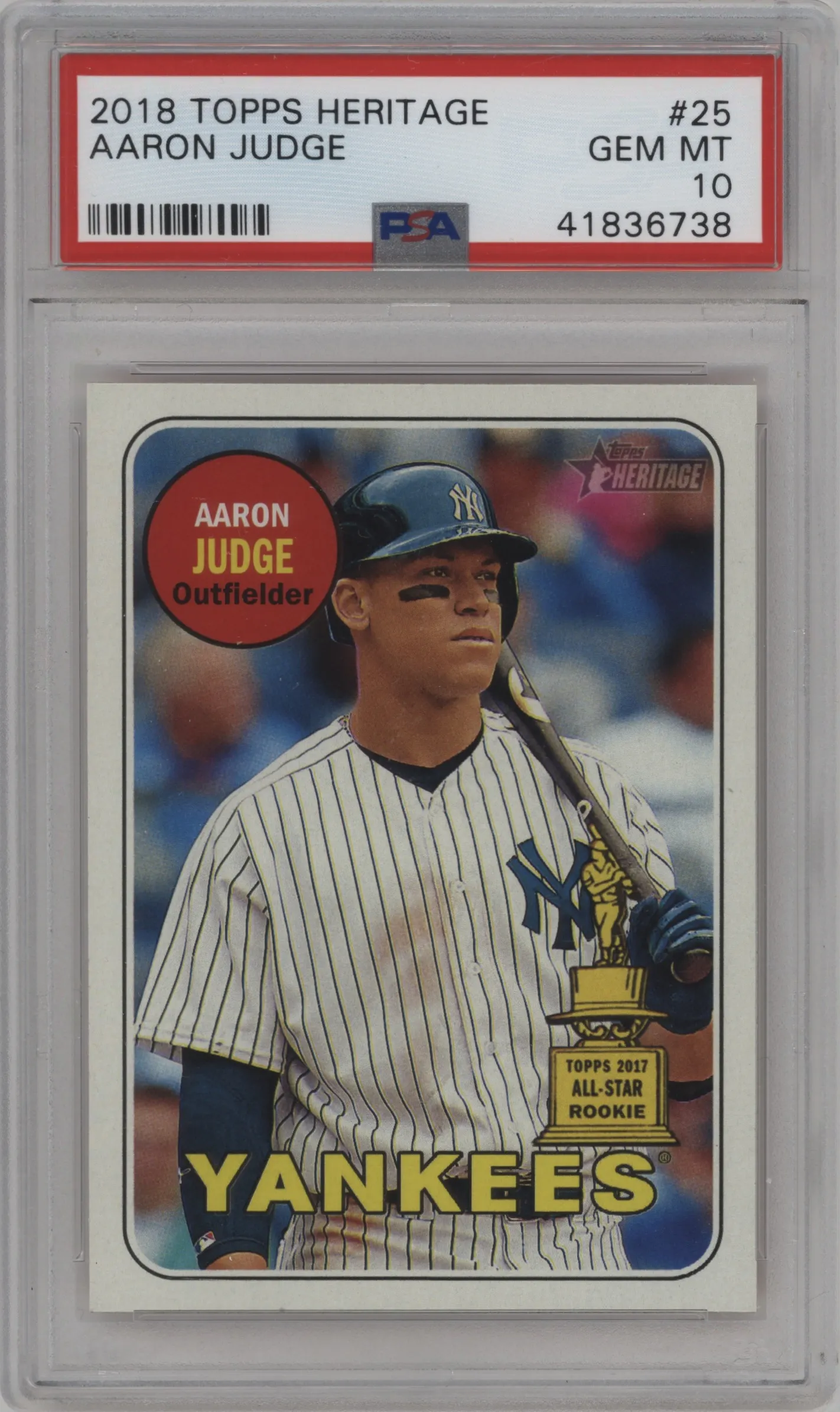 2018 Topps Heritage Aaron Judge PSA 10