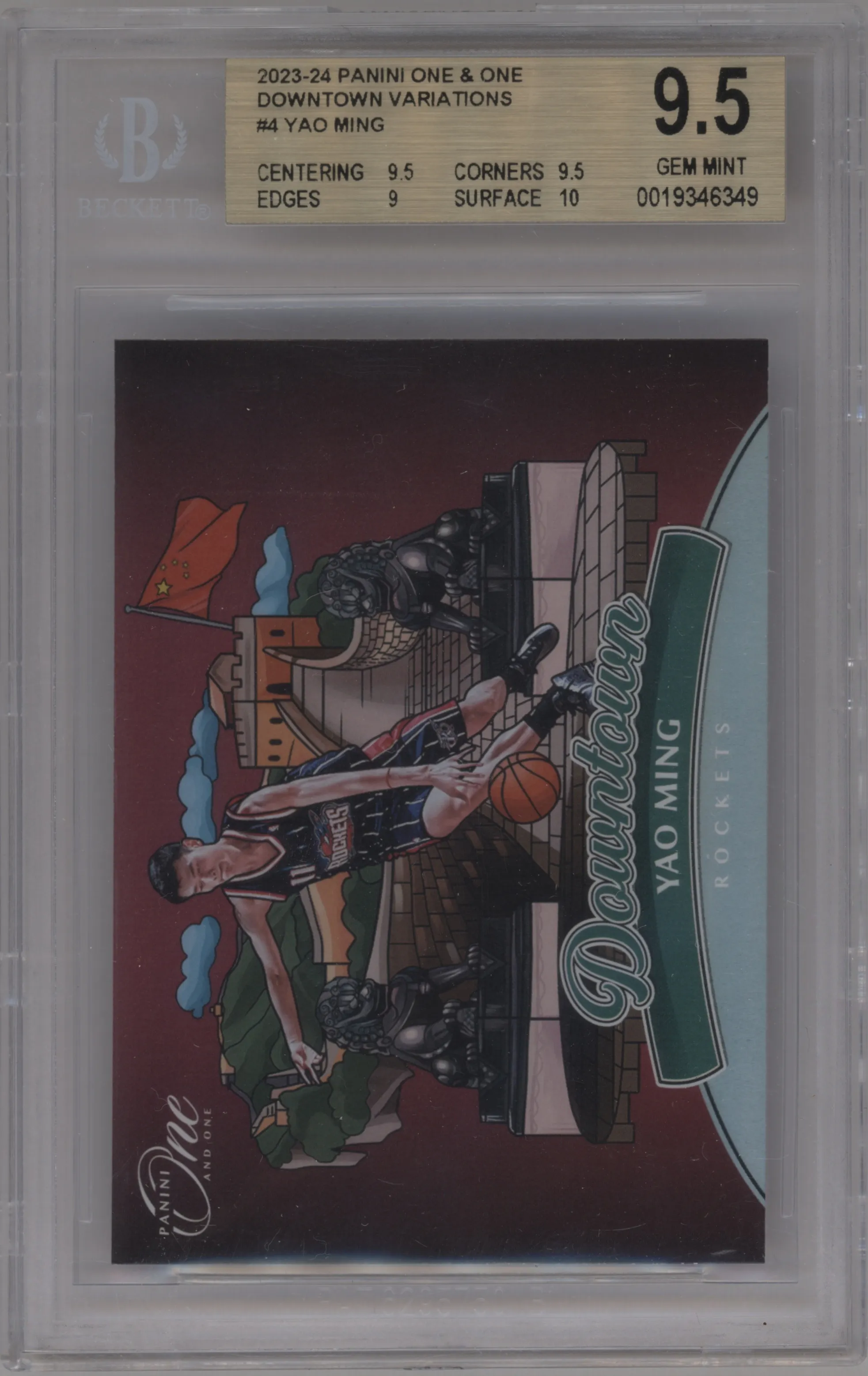2023 Panini One and One Downtown Var. Yao Ming BGS 9.5