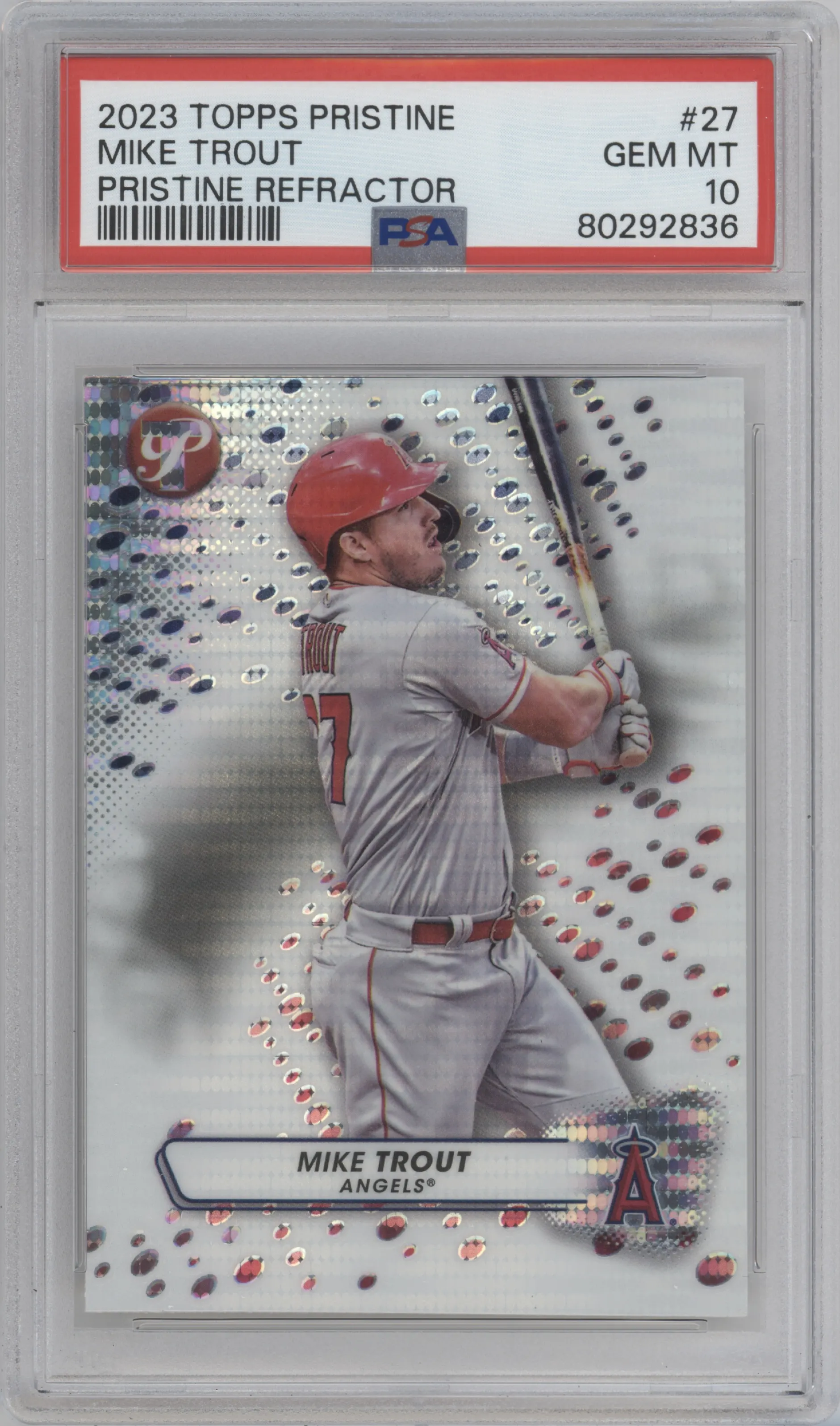 2023 Topps Pristine Mike Trout Pristine Refractor #27 PSA 10