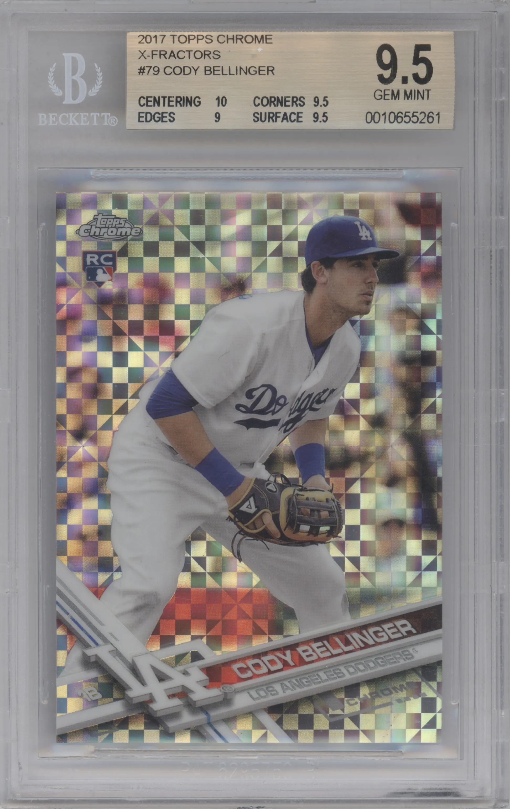 2017 Topps Chrome Cody Bellinger X-Fractor BGS 9.5