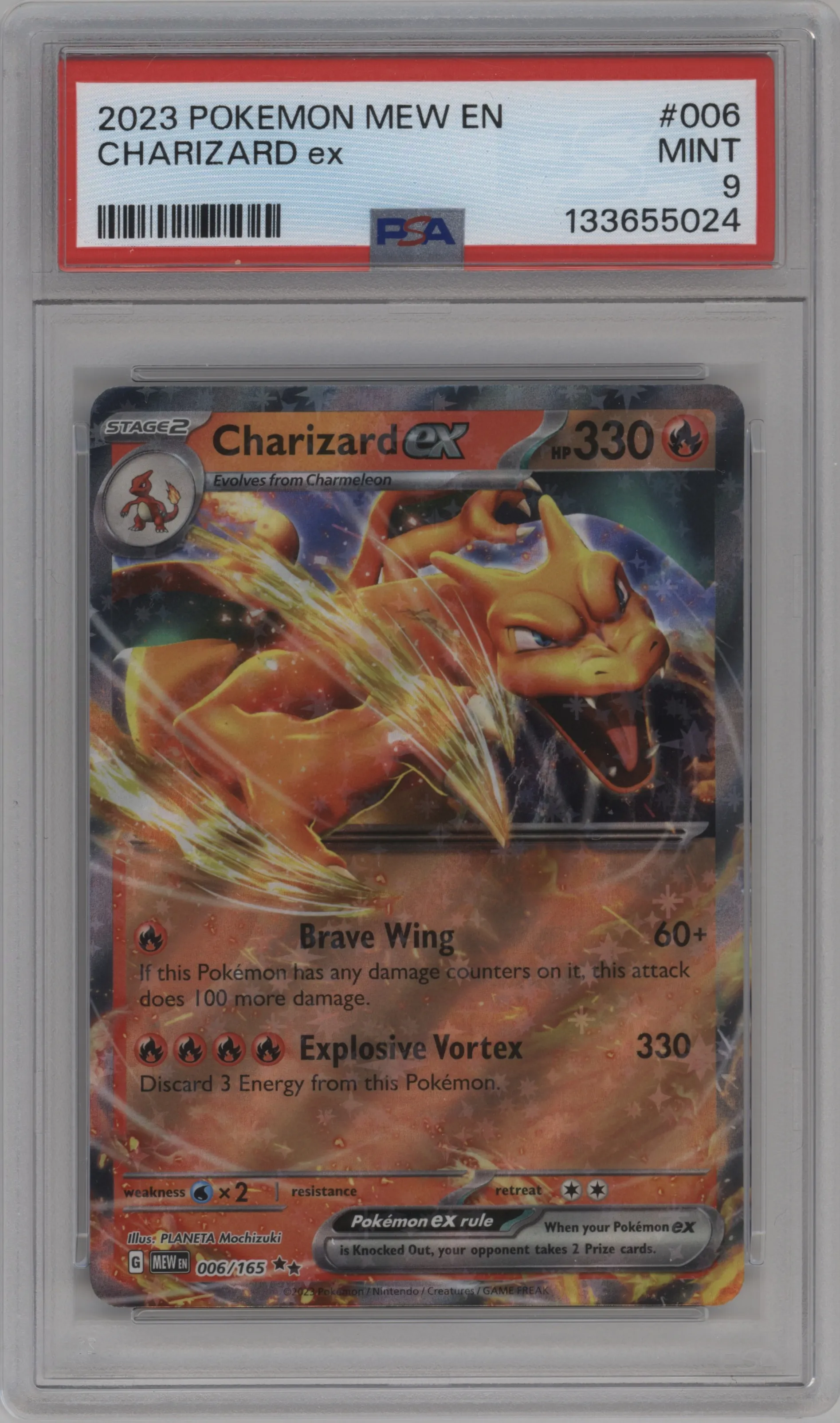 2023 Pokemon SV Charizard EX #006 PSA 9