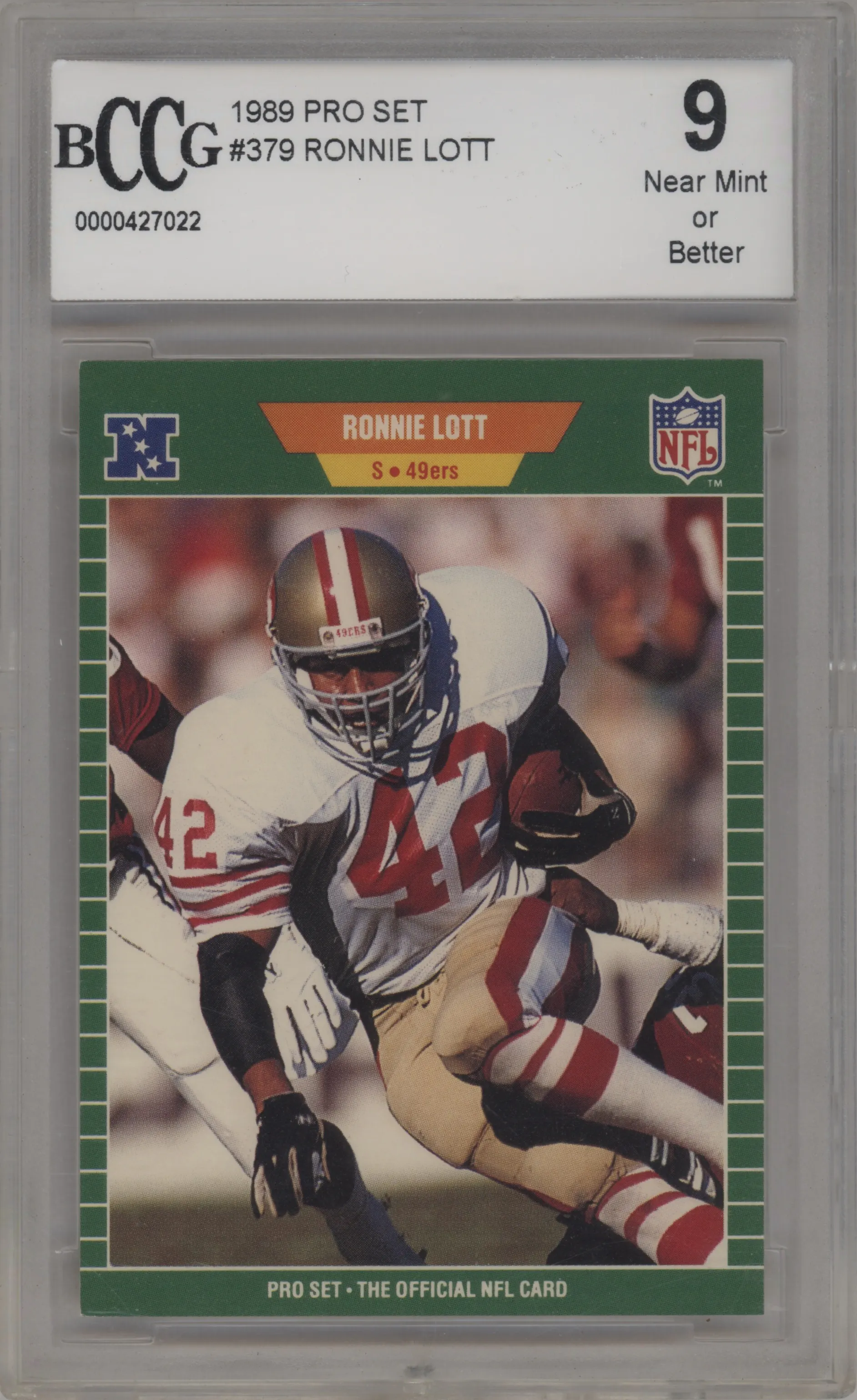 1989 Pro Set Ronnie Lott #379 BGS 9