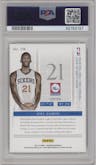 Joel Embiid from the 2014-15 Panini Excalibur set graded by PSA and given an overall grade of 10.