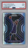 Tyrese Haliburton from the 2020-21 Panini Prizm set featuring a Hyper parallel graded by PSA and given an overall grade of 9.