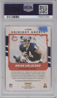 Brian Urlacher from the 2024 Panini Mosaic set graded by PSA and given an overall grade of 8.