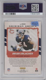 Brian Urlacher from the 2024 Panini Mosaic set graded by PSA and given an overall grade of 8.