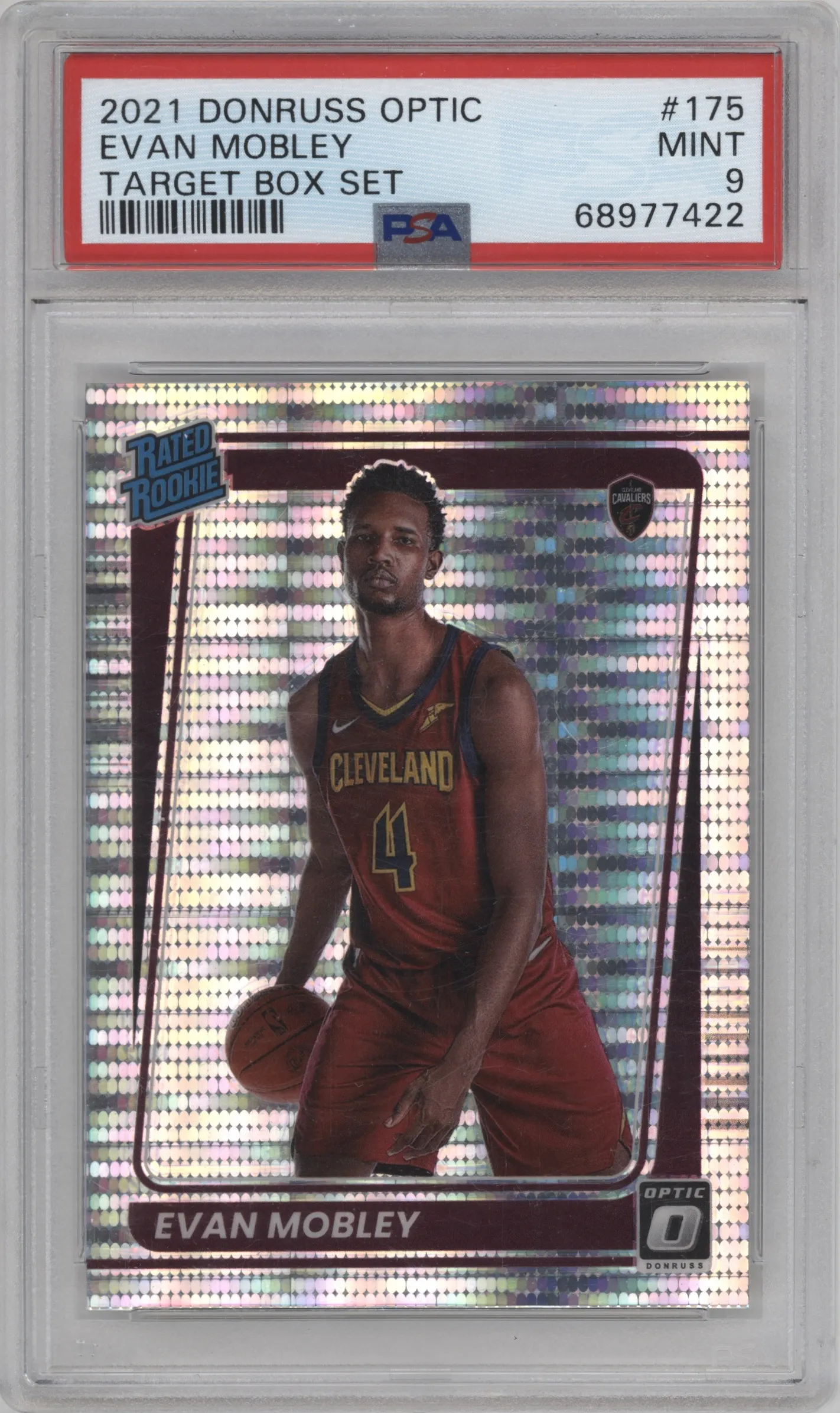 2021 Panini Donruss Optic Rated Rookie Evan Mobley Target Box Set #175 PSA 9