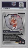 Bo Nix from the 2024 Panini Prizm set graded by PSA and given an overall grade of 10.
