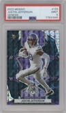 Justin Jefferson  from the 2022 Panini Mosaic set featuring a Genesis parallel graded by PSA and given an overall grade of 9.