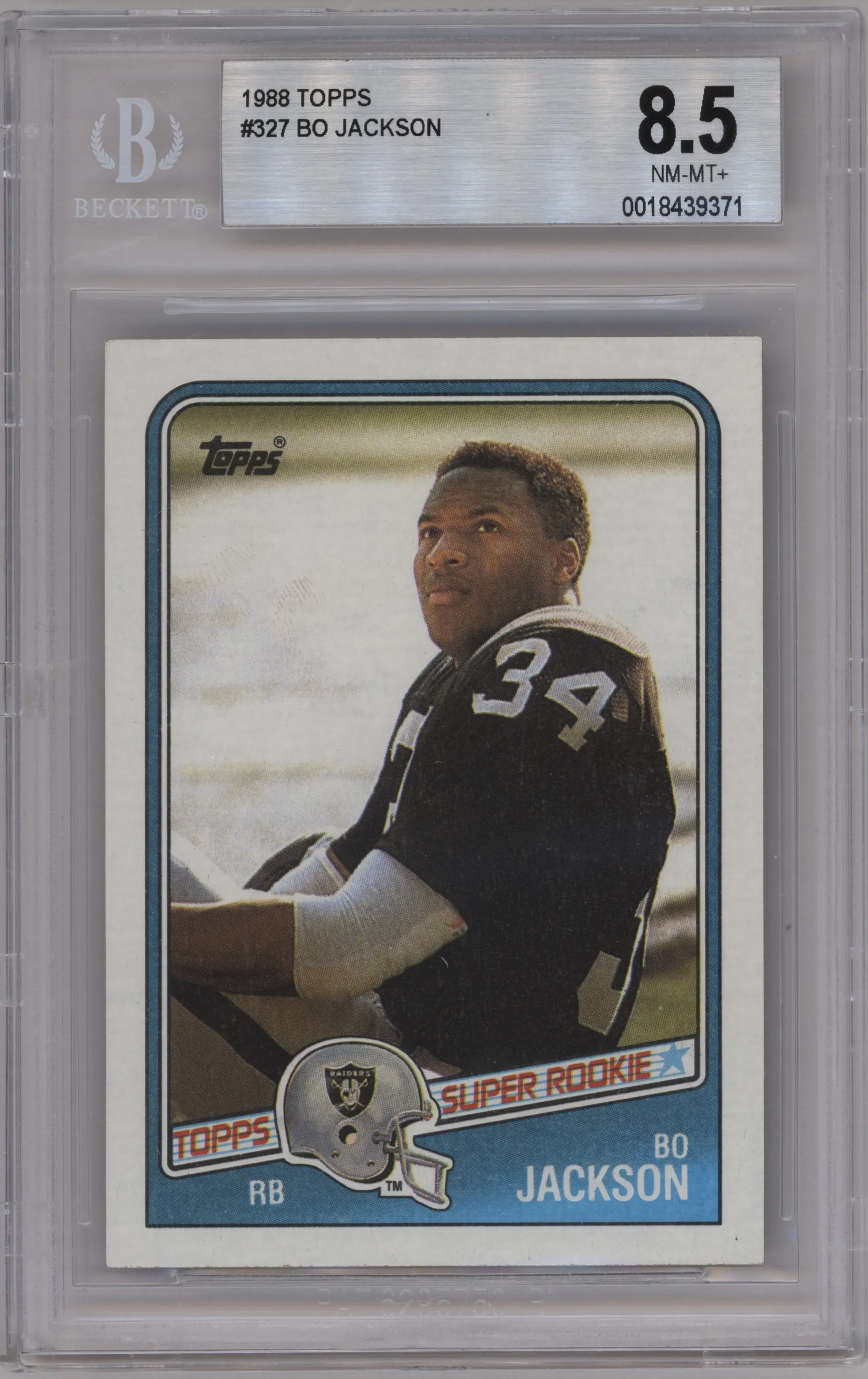 1988 Topps Bo Jackson #327 BGS 8.5