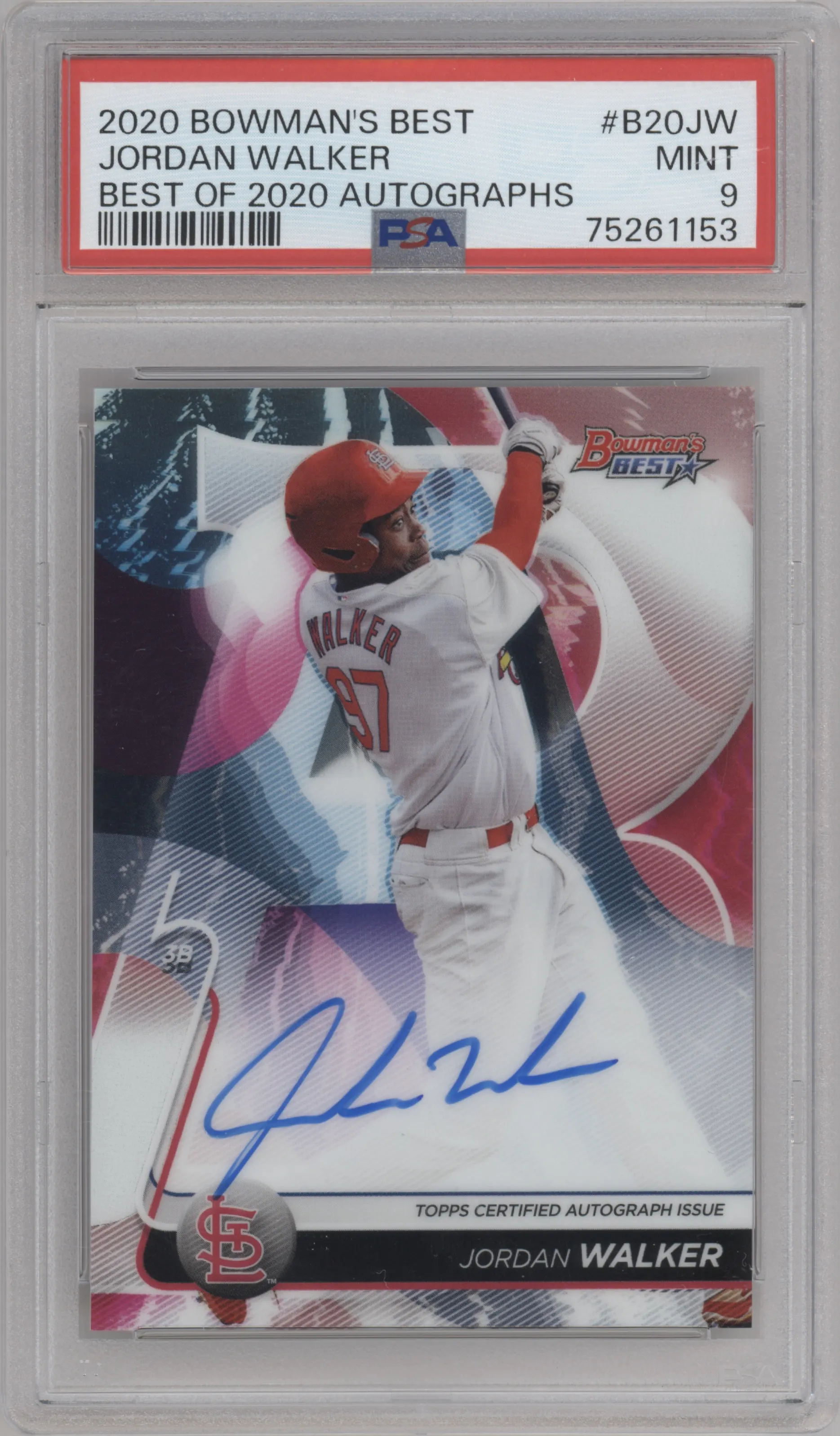 2020 Bowman’s Best Best of 2020 Auto Jordan Walker #B20-JW PSA 9