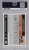 Aaron Rodgers from the 2005 Topps set graded by PSA and given an overall grade of 10.
