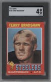 Terry Bradshaw from the 1971 Topps set graded by SGC and given an overall grade of 4.