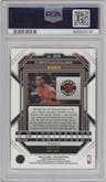 Christian Koloko from the 2022-23 Panini Prizm  set featuring a Gold Prizm parallel graded by PSA and given an overall grade of 10.