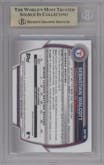 Sebastian Walcott from the 2023 Bowman Chrome Sapphire Edition set graded by Beckett and given an overall grade of 9.5.