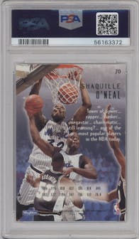 Shaquille O'Neal from the 1994-95 Skybox E-Motion set graded by PSA and given an overall grade of 10.