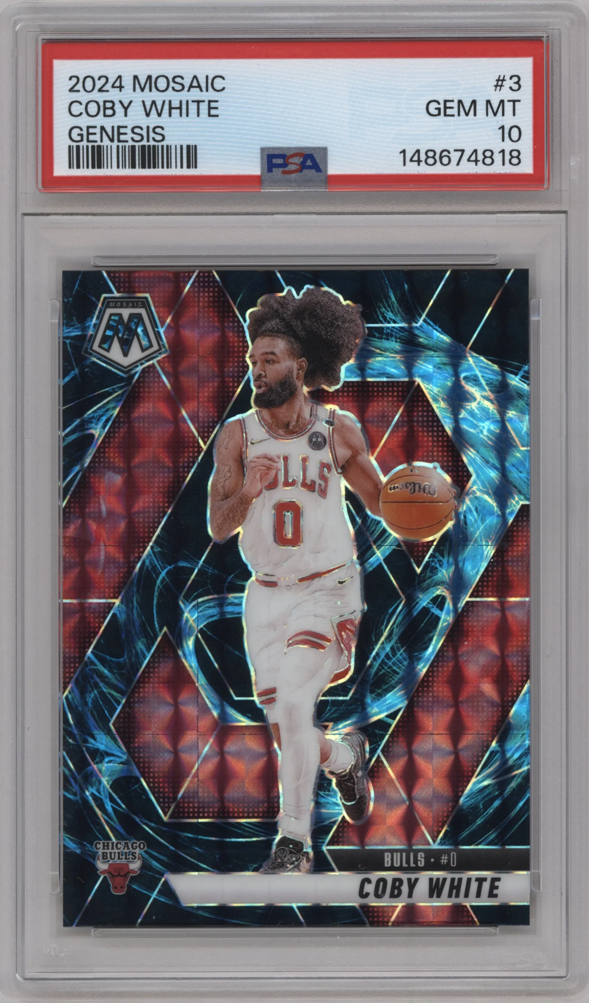 2024 Panini Mosaic Coby White Genesis #3 PSA 10