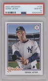 Derek Jeter from the 2022 Topps Archives set graded by PSA and given an overall grade of 10.