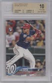 Juan Soto from the 2018 Topps Update set graded by Beckett and given an overall grade of 10.