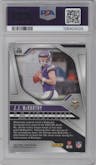 J.J. McCarthy from the 2024 Panini Prizm set graded by PSA and given an overall grade of 10.
