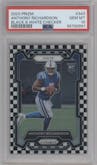 Anthony Richardson from the 2023 Panini Prizm set featuring a Black/White Checker parallel graded by PSA and given an overall grade of 10.