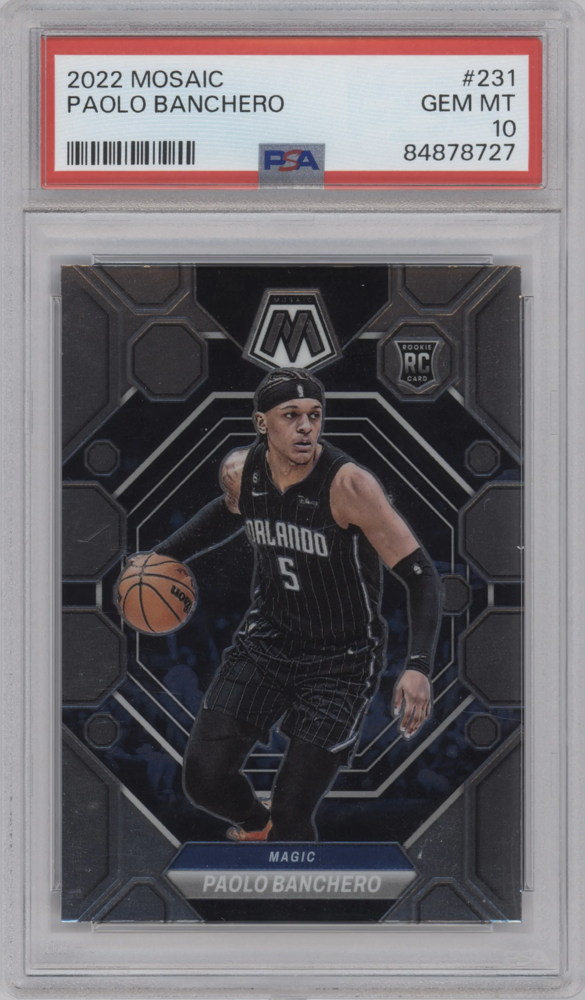 2022 Panini Mosaic Paolo Banchero #231 PSA 10