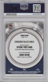 Shohei Ohtani from the 2022 Topps Home Run Challenge set featuring a August Winner parallel graded by PSA and given an overall grade of 10.