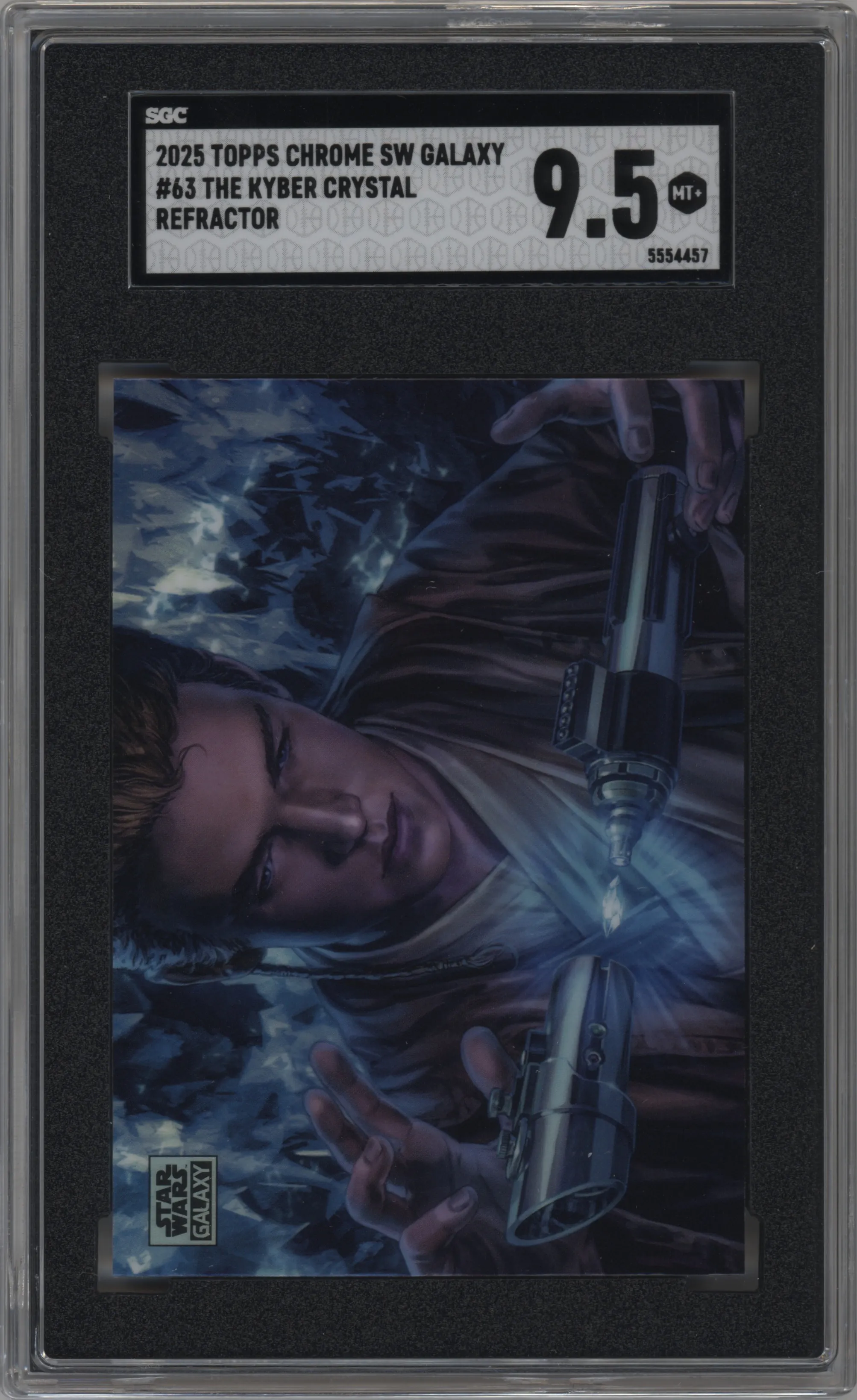 2025 Topps Chrome Star Wars Galaxy The Kyber Crystal Refractor SGC 9.5