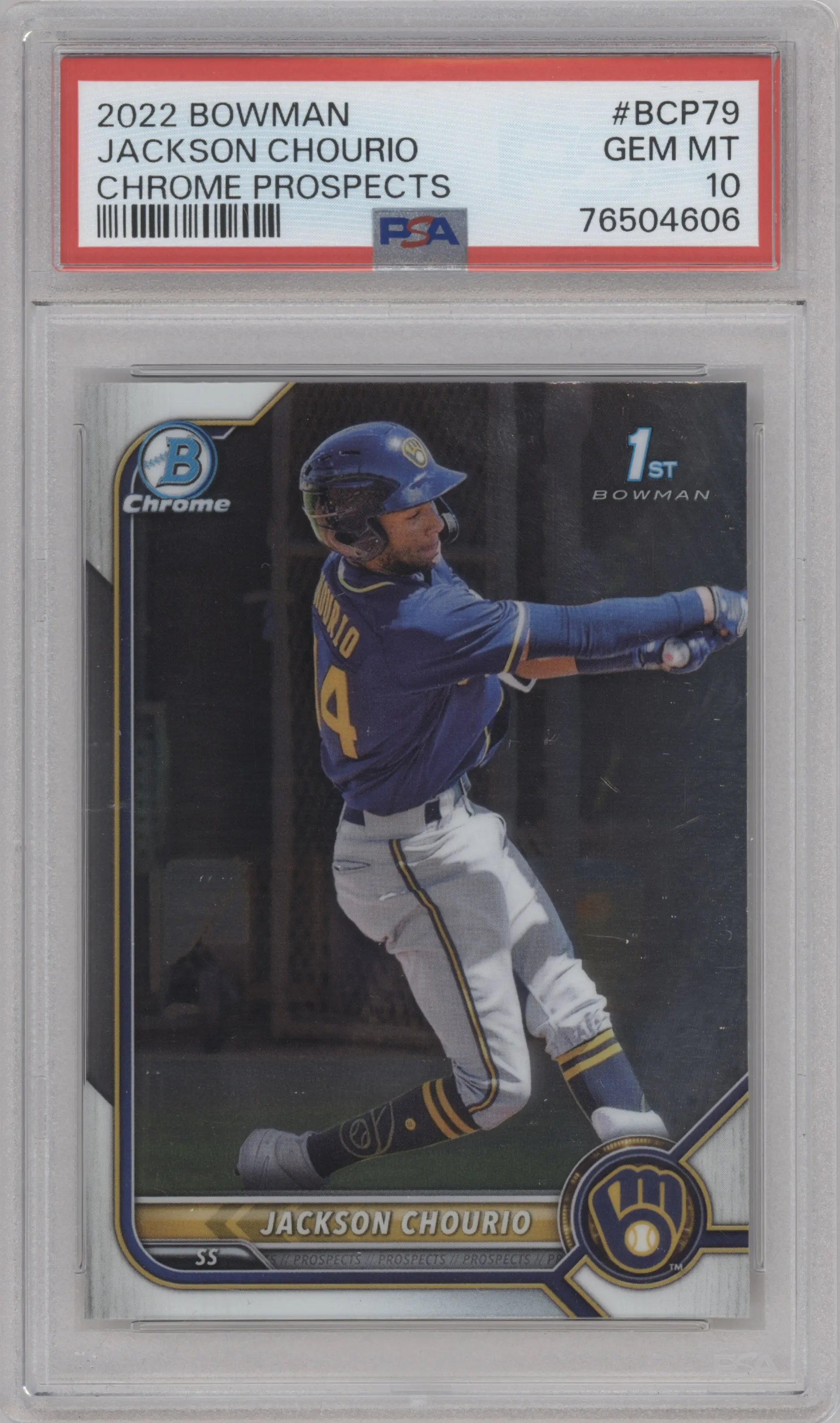 2022 Bowman Chr.Pros. Jackson Chourio PSA 10