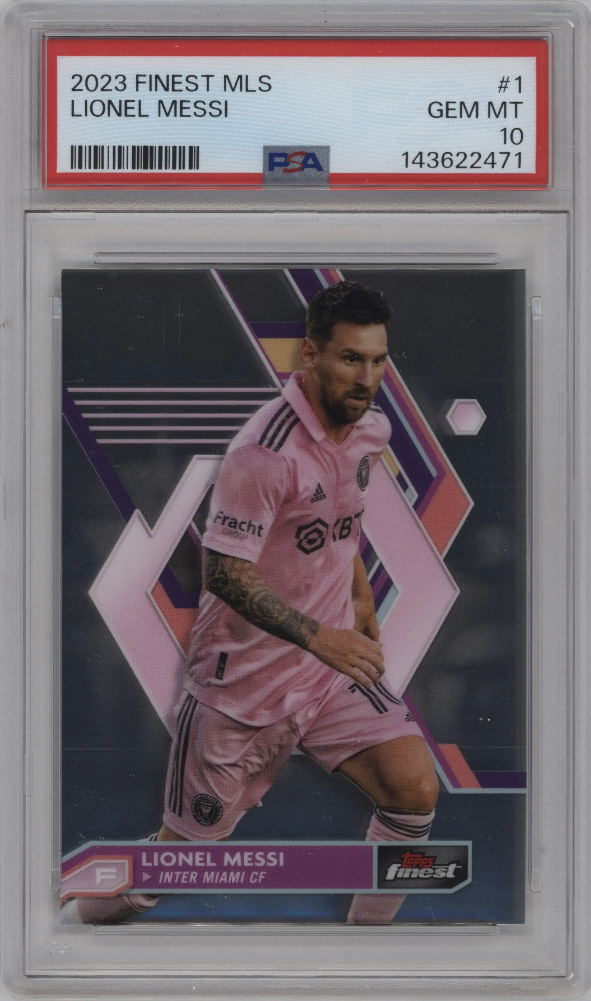 2023 Topps Finest MLS Lionel Messi #1 PSA 10