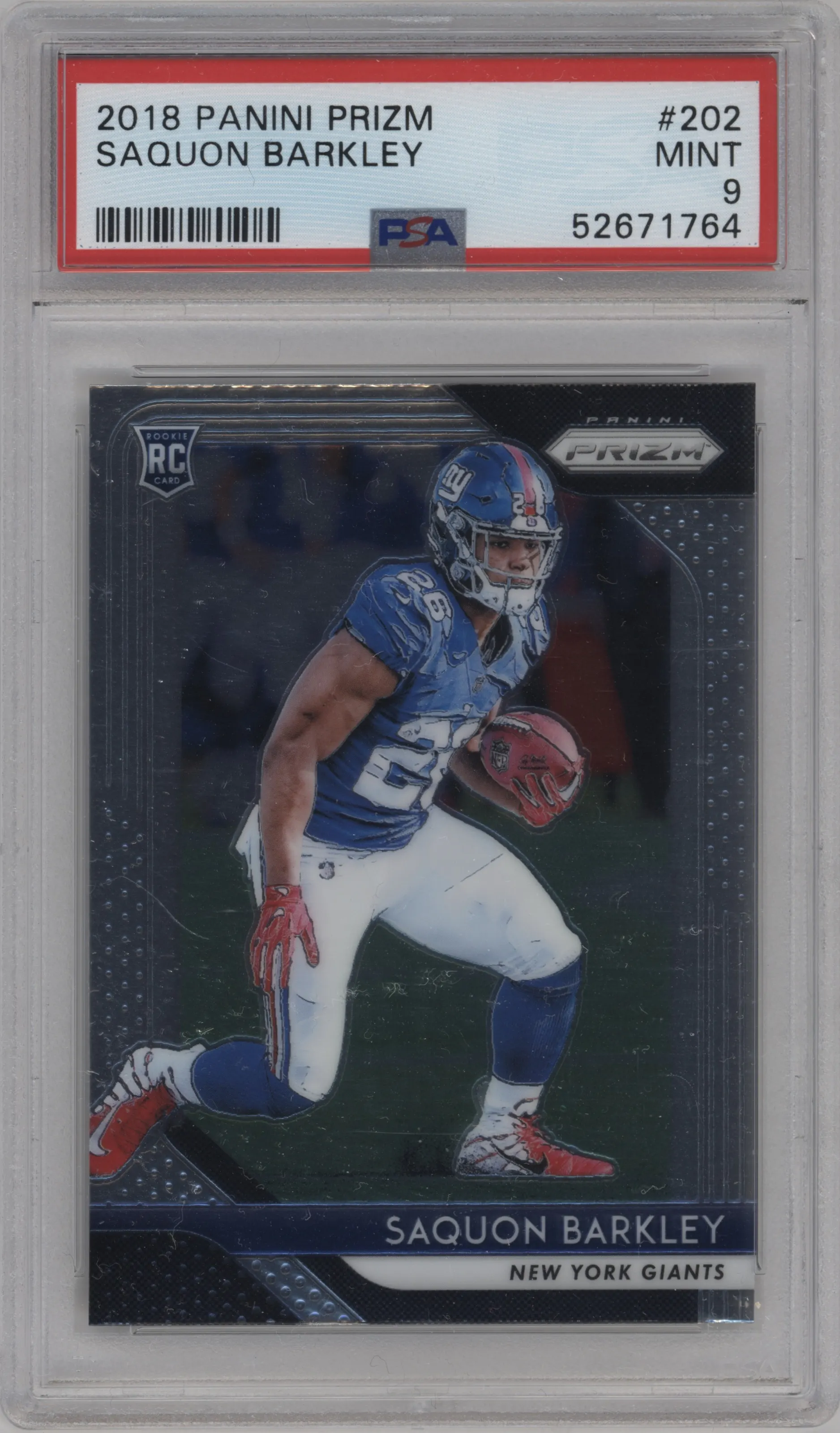 2018 Panini Prizm Saquon Barkley PSA 9