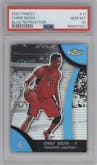 Chris Bosh  from the 2007-08 Topps Finest set featuring a Blue Refractor parallel graded by PSA and given an overall grade of 10.