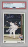 Nolan Ryan from the 1989 Upper Deck set graded by PSA and given an overall grade of 9.