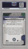 Julio Rodriguez from the 2023 Bowman's Best set featuring a Orange Refractor parallel graded by PSA and given an overall grade of 10.