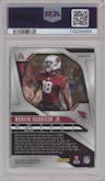Marvin Harrison Jr. from the 2024 Panini Prizm set featuring a Silver Prizm parallel graded by PSA and given an overall grade of 10.