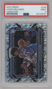 Jalen Williams  from the 2022-23 Panini Prizm  set graded by PSA and given an overall grade of 9.