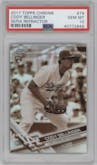 Cody Bellinger from the 2017 Topps Chrome set featuring a Sepia Refractor parallel graded by PSA and given an overall grade of 10.