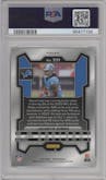 Jahmyr Gibbs from the 2023 Panini Prizm set featuring a Silver Prizm parallel graded by PSA and given an overall grade of 10.