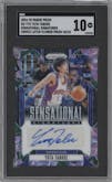 Yuta Tabuse from the 2024-25 Panini Prizm set featuring a Lotus Flower Prizm parallel graded by SGC and given an overall grade of 10.